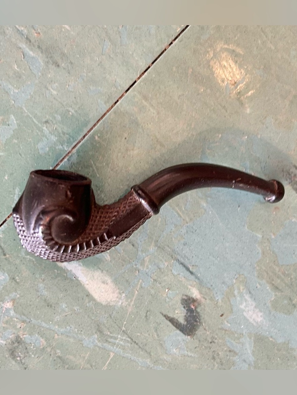 Miniature Bakelite pipe mini collectible vintage black prop
